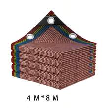 90% UV Block Brown Shade Cloth Large Garden Shade Net Durable Mesh Tarp With Reinforced Grommets Suitable For Greenhouse, Plants, Gazebo, Swimming Pool, Awning, Patio, Garden, Inflatable Tent - Khaki - View 8