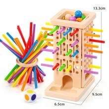 Children's Fun Battle Desktop Educational Toy, Multi-Color Draw Stick Ball Balance Tower & Layered Cartoon Monster Cup Stacking Tic-Tac-Toe, Home Parent-Child Multi-Player Interactive Game For Focus, Hand-Eye Coordination, Thinking Training, Leisure Gift - Multicolor - View 12