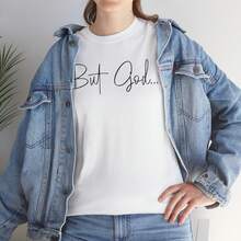 But God Faith Christian Inspirational Shirt Prayer Humor Religious Gift Going Out Tops Tops Summer T Shirts - White - View 5