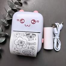 Mini Impresora de Pegatinas, Impresora Térmica Portátil con Rollos de Papel Mini, Impresión sin Tinta, Compatible con iOS y Android, Corte Libre, Compacta y Portátil, Adecuada para Imprimir Notas, Imágenes, Etiquetas, Notas Adhesivas, Regalo Perfecto para Amigos y Familia - Multicolor - Ver 11