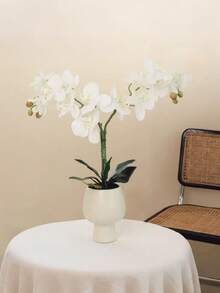 1 Peça Ramo Artificial Grande de Orquídea Phalaenopsis, Arranjo Floral para Decoração de Casa, Decoração de Casamento, Suprimentos para Festa de Festival, Haste de Orquídea Falsa Branca Premium com Toque Real, Spray de Orquídea Flexível e Dobrável com Botões Naturais, Ramo de Orquídea Artificial Sem Manutenção para Mesa de Jantar, Lobby de Hotel, Centro de Casamento, Decoração de Interiores Minimalista e Presente Ideal, Decoração de Casa, Decoração de Quarto - Branco - Visão 7