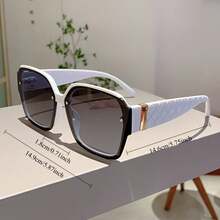 1pc Fashionable Diamond Decor White Design Multi-Functional Glasses, Suitable For Daily Wear - Multicolor - View 5