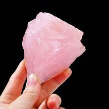 Piedra de Cuarzo Rosa Natural Grado AA+, Adecuada para Decoración del Hogar, Decoración de Acuario, Piedra Difusora, Excelente Colección de Piedras de Cristal - Rosa - Ver 3