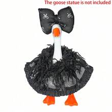 7-Inch Mini Desktop Goose Set With Bow Princess Dress, Magnetic Duck Statue Desktop Key Holder Decor, Desktop Goose Table Ornament Gift (Cute Style, Fabric, Pink) - A - View 13