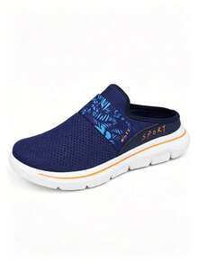Summer Unisex Breathable Mesh Knit Slip-On Casual Sandals, Black, Lightweight, Non-Slip, Comfortable, Fashionable Leisure Sports Shoes - Blue - View 14