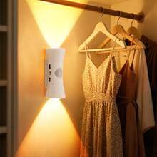 1/2/4件 LED感應壁燈 智能磁吸壁燈 充電式電池供電 3000K/4000K/6500K可調光壁燈 適用於開齋節、臥室、牆面、廚房、萬聖節、聖誕節、家居裝飾、房間佈置 - 沙漏造型(升等版) - 查看 7