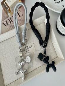 1pc Dice Balloon Dog Phone Lanyard Wrist Strap, Keychain, Cute Keyring Phone Chain Strap With Cord, Phone Charm Strap, Suitable For Universal Phone Case DIY Detachable Gasket, Men And Women Creative Handheld Anti-Lost Anti-Drop Portable Wristband - Multicolor - View 6