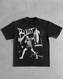 Camiseta Gráfica de Sharaputdin Magomedov: Camiseta de la Noche de Lucha MMA - Negro - Ver 2