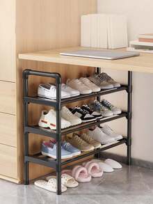 2-7 Tier Shoe Rack, 2 Pairs Per Shelf, Durable Metal Shoe Rack, Small Stackable Shoe Rack, Suitable For Room/Bedroom/Living Room/Shoe Storage - Multicolor - View 5