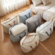 Bolsa de almacenamiento de ropa, caja organizadora de almacenamiento de ropa de cama, bolsa de mudanza grande, bolsa de almacenamiento para dormitorio, bolsa de almacenamiento de alta resistencia, caja organizadora portátil para el hogar, bolsa de almacenamiento que ahorra espacio, bolsa de almacenamiento de color aleatorio - Color Aleatorio - Ver 2