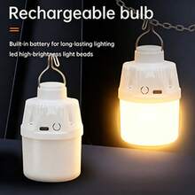 4個/2個/1個 多功能LED露營燈泡，超亮USB充電式帳篷燈，適用於露營裝備、緊急使用和庭院裝飾（暖光） - 暖白色 - 查看 6
