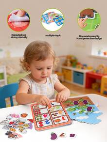 1pc Baby Early Education Magic Sticker Book, Develop Baby's Logical Thinking, Tear-Off Book, Multiple Patterns, Back To School, Halloween, Christmas, Thanksgiving, First Birthday Gift - Farm Tear-off Book - View 5