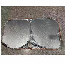 1Pc Silver Reflective Car Sun Shade. Thick Durable Fabric Blocks Sunlight, Heat And UV Rays To Protect Interiors. Foldable And Tool-Free For Easy Use, Fits Most Cars. - Multicolor - View 8