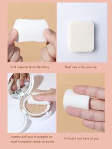 3/18/36/60pcs Spons Rias Bedak, Spons Bedak Persegi, Spons Bedak Bulat, Spons Bedak Alas Bedak Lembut Ramah Kulit, Spons Bedak Alas Bedak Cair, Spons Rias Bedak, Spons Bedak Cushion, Spons Bedak Aplikasi Riasan Super Lembut, Spons Bedak untuk Membaurkan Alas Bedak, Cocok untuk Alas Bedak, Concealer, Bedak Tabur, Semua Jenis Kulit, Spons Bedak Alas Bedak Kecantikan, Spons Bedak Bulat/Persegi Ganda Kering/Basah, Alat Rias Alas Bedak Tidak Menyerap, Kosmetik, Spons Bedak Rias, Perlengkapan Rias, Barang Murah, Portabel, Aksesoris Rias, Hadiah, Suvenir, Perjalanan, Barang Terjangkau, Perlengkapan Perjalanan - Putih - View 5