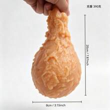 1個逼真雞腿壓力紓壓捏捏玩具，療癒回彈軟膠方塊 - 彩色 - 查看 6
