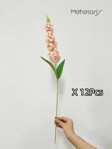MEHELANY 8/6/4/2/1件 - 29.2英吋 - 淡粉色人造金魚草、人造飛燕草絲花、長莖人造風信子，適用於婚禮、居家、戶外派對花藝布置、桌面裝飾、家庭、花園、飯店、廚房檯面、壁爐 - 淺粉色 - 查看 13