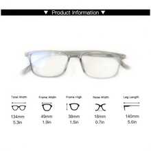 1 Pair Blue Transparent Lenses, Unisex, Can Relieve Eye Fatigue Caused By Computer Use - Multicolor - View 5