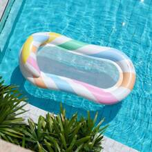 1pc PVC Inflatable Pool Float Set, Adult Floating Lounge Chair, Foldable Mesh Water Hammock, Sequin Transparent Swim Ring, Large Inflatable Floating Bed, Beach Pool Raft, Summer Water Toy, Pool Party Essential, Lakeside Vacation Holiday Gift, Outdoor Water Recreation - Multicolor - View 11
