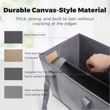 1pc Shopping Bag, Made Of Thickened Material, Equipped With Long Handles, Designed In A Generous Box Shape, Can Stand Upright, Easy To Open And Close, Can Be Folded Flat For Storage - Multicolor - View 6
