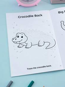 Children's Fun Animal Line Coloring Book, Early Education Educational Pen Control Training Workbook, Back To School Season Drawing Learning Aid, Teacher Classroom Reward, Animal Cognition Improvement A5 Notebook - 彩色 - 查看 10