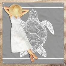1pc Turtle Pattern Beach Mat, Extra Large Beach Mat, Lightweight And Durable. Perfect For Travel, Camping And Picnic. Adult Extra Large Size. Perfect For Beach And Outdoor Adventure - Style8 - View 1