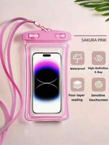 1pc Waterproof Phone Pouch With Touchscreen Function, Swimming And Rafting Gear, Underwater Photography Waterproof Bag, Perfect For Beach Trips And Vacations - Multicolor - View 8