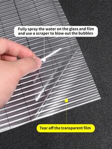 1 Roll Frosted Glass Window Film 44.5cm(17.5in) Wide, Soft Diffused Light Non-Glare, Static Cling Glue-Free Privacy Glass Sticker, UV Protection Anti-Glare, Trimmable And Easy To Remove, Free Installation Tools, Suitable For Home/Office/School/Cabinet Doors/Sliding Doors - Three-dimensional Rainbow Centerline - View 7