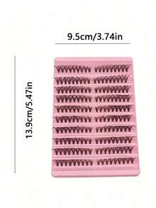 European & American Style Personalized Cluster False Eyelashes, Voluminous & Curled, 10 Rows Large Capacity DIY Segmented Eyelashes - 查看 6