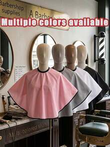 Lightweight Foldable Haircutting Cape, Unisex, Stain-Resistant Portable Hairdressing Robe With Storage Pocket, Professional Hair Styling Cape, Suitable For Home, Dorm, Travel And Salon Use - Multicolor - View 1