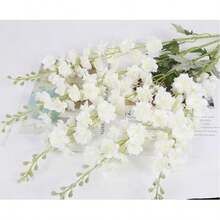 1pc Large Light Purple Artificial Pampas Grass Flower, High-End Minimalist, Suitable For Mother's Day, Valentine's Day Bouquet, Wedding Scene Decoration, DIY Handheld Flower, Garden Decoration, Home Decor, Rich Color Easy To Match - White - View 4
