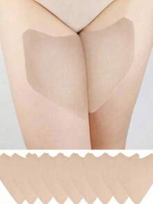 6入組彈性大腿防磨墊，透氣不織布與彈性面料防摩擦貼片，女性適用，隱形吸汗V型設計 - 多款 - 查看 5