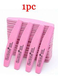 10/6/3/1pc Double-Sided Nail Buffer Polishing Strips, Half-Round Sponge Nail File, Double-Sided 100/180 Grit, Easy To Use, Nail Polish Polishing Buffing Strip, Suitable For Home, Nail Salon Pedicure And Manicure Tools Polishing, Nail Care Accessory, Nail File - Pink - View 9