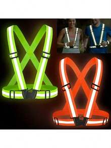 High Visibility Reflective Safety Vest, Suitable For Night Cycling, Running, Jogging, Motorcycle Riding And Other Outdoor Sports - Multicolor - View 3