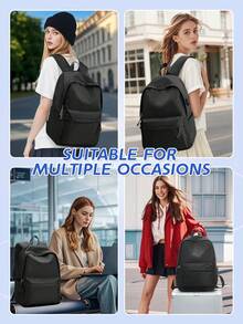 Multi-Pocket Casual Backpack Unisex, Waterproof Durable Work School Travel Backpack, Laptop Compatible, Lightweight Breathable Back Design, Adjustable Shoulder Straps, Suitable For School, Work, Travel And Daily Commute, Randomly Distributed New And Old Versions - Multicolor - View 11