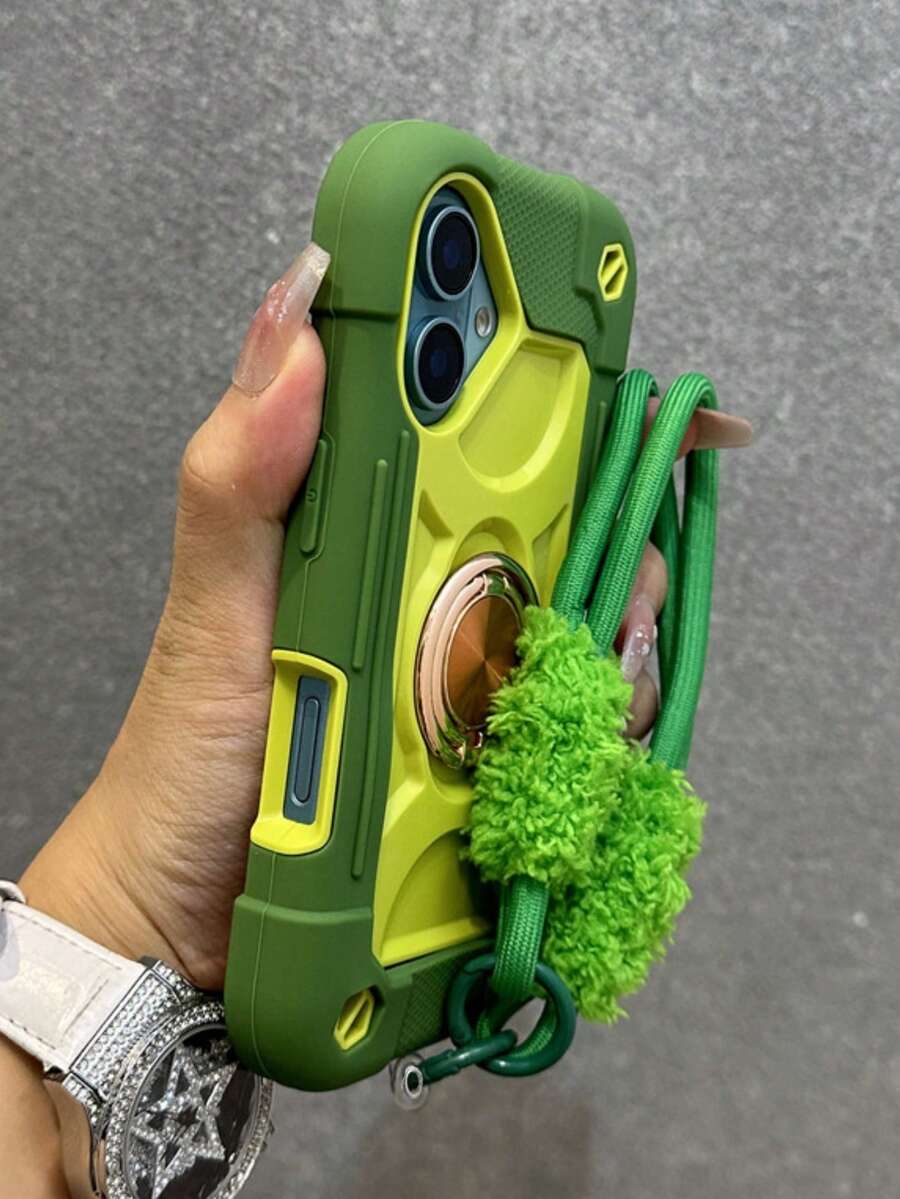 Shockproof Rugged Protective Case Compatible With IPhone 16/15/14/13/12/11 Pro Max Plus, Equipped With 360° Rotating Ring Stand, Anti-Drop Full Coverage Rugged Protective Case, 3-In-1 Durable Protective Case
