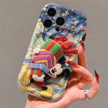 Disney Mickey Mouse Phone Case, Plush Style With Gift Boxes & Disney Logo Print, Shockproof Protective Cover, Compatible With IPhone 17/16/15/14/13/12/11 Pro, Perfect Gift For Birthdays & Holidays - White - View 5