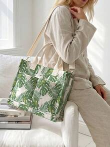 1pc Tote Bag Multi-Scenario Universal Extra Large Capacity Ultra-Lightweight Portable Versatile Practical Fun Pattern Print Large Capacity Crossbody Mommy Bag Multiple Pockets Detachable Shoulder Strap 2026 New Highly Attractive Daily Handbag - Multicolor - View 9