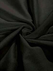 Un conjunto de manga corta para mujer, elegante e casual, , fabricado con material suave y transpirable, ideal para el ocio - negro+negro - Ver 3