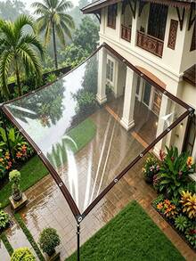 Outdoor Waterproof Tarp, Waterproof Canvas, Greenhouse Plant Cover And Rain Shelter; Wear-Resistant, Anti-Aging And Multi-Functional. Suitable For Garden, Outdoor Camping And Protection. - Multicolor - View 2