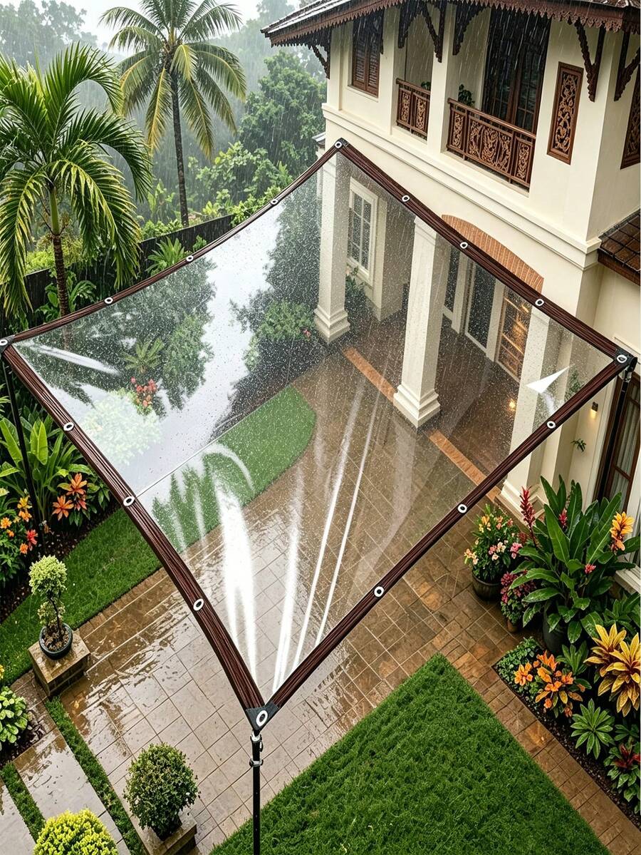 Outdoor Waterproof Tarp, Waterproof Canvas, Greenhouse Plant Cover And Rain Shelter; Wear-Resistant, Anti-Aging And Multi-Functional. Suitable For Garden, Outdoor Camping And Protection.