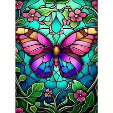 1pc [30*40cm/11.8*15.7in]5D Acrylic Diamond Painting Kit, Butterfly Pattern, Suitable For Adult Beginners DIY Mosaic Diamond Art, Full Drill Handmade Self-Design DIY Diamond Painting Applicable For Living Room, Bedroom, Office Wall Decoration Hanging Painting, Surprise Home Decor Gift For Family And Friends, Unframed - No Frame - View 7