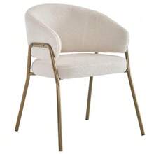 White Dining Chair, Modern Dining Chair In Gold  Velvet (2 Pieces), Dining Chair With Gold Legs - White 1 - View 8