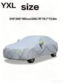 Thickened Fabric Car Cover, Full Surround Design For Dust, Sun, Rain And Snow Protection, Blocks UV Rays To Insulate And Cool Down Car Interior, Windproof, Scratch Resistant And Tear Resistant, All-Round Protection For Outdoor Parking, - Silver - View 23