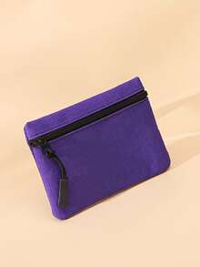 Monedero mini de unicolor, tarjetero, bolso de mano, funda para identificación, disponible en tonos de caramelo multicolor simple para satisfacer diversas necesidades - billetera - Ver 15