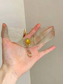 1 buah Kalung Choker Lolita Musim Semi/Panas, Tali Leher Gaya Gothic, Cocok untuk Dipakai di Hari Valentine dan Sebagai Hadiah untuk Teman - Emas - View 4