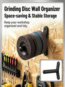 1/2 pièces Support de disque de meulage haut de gamme, structure imprimée en 3D durable, design industriel, base de montage triangulaire robuste, rangement d'outils efficace, convient pour l'organisation des disques abrasifs dans l'atelier et le garage - A - Voir 2