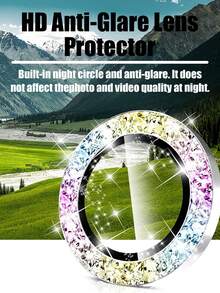 Gorilla Hero 1 Set, Colorful Camera Lens Protector Combination, Independent Protection For Phone Lens, Silver Glitter Decoration, Anti-Collision, Anti-Scratch, Ultra-Thin Glass, Hardness Guaranteed, Compatible With Samsung Phone Models Fold 8 Ultra/Fold 8/S22/S23/S24 Ultra/S25 Ultra/S26 Ultra/Z Flip/Z Fold Series Camera Lens Protector - Colorful - View 5