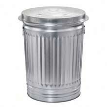 31-Gallon Steel Trash Can, Large Metal Garbage Bin With Durable Body And Classic Outdoor Style For Kitchen, Garage, Patio, Yard And Commercial Waste Storage - 31 Gal - View 9