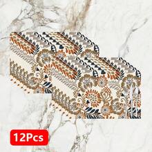 1pc/4pcs/6pcs, Home Decor, Retro Pattern Printed Linen Placemats, Suitable For Dining Table, All-Season Decoration For Spring Summer Autumn Winter, Modern Style Washable Table Mats, Room Decoration, Table Mats, Coasters, Kitchen Dining Table Mats, Indoor Outdoor Party Decoration, Home Decor, Ideal Gift - Multicolor - View 13