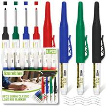 8pcs 30mm Long Nib Marker, Long Head Deep Hole Marker Pens, Waterproof Construction Markers Marking Tool, Multi-Purpose Deep Reach Pen Makes For Metal, Carpenter, Woodworking, 4 Colors - 8pcs30mm - View 9